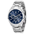 Maserati Attrazione R8853151005 Silver-Tone Blue Sunray Dial Men's Watch