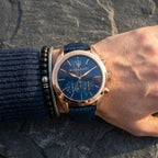 Maserati Traguardo R8871612015 Rose Gold Blue Leather Men's Watch