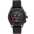 Maserati Traguardo R8871612023 Black Case & Leather Strap Red Accents Watch