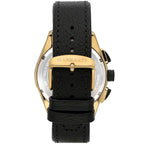 Maserati Traguardo R8871612033 Gold-Tone Black Dial Leather Men's Watch