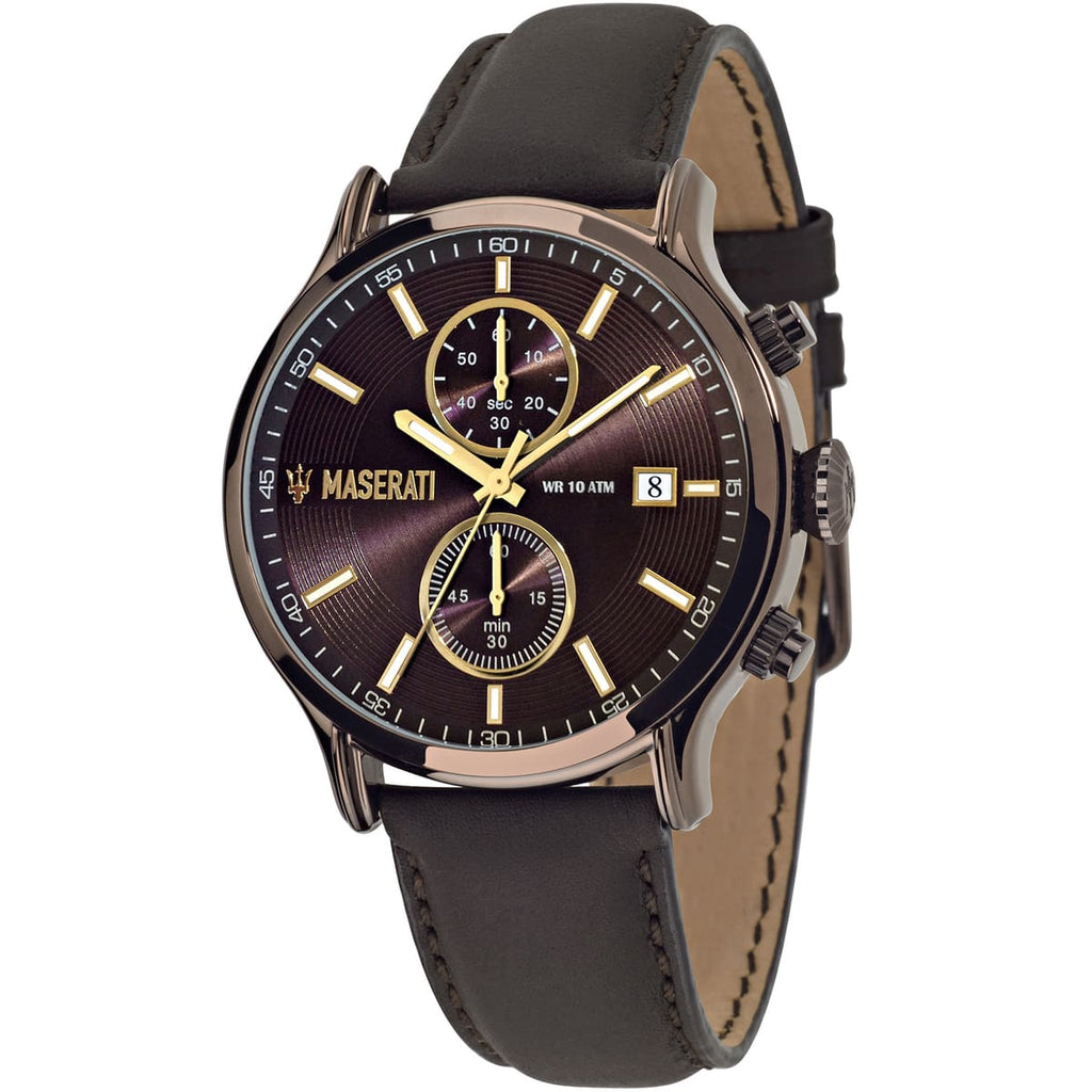 Maserati Epoca R8871618006 Bronze-Tone Brown Dial Leather Men's Watch