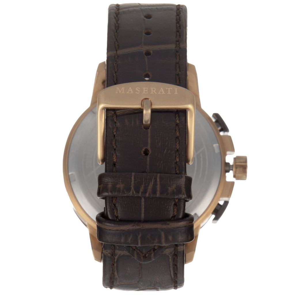 Maserati Ingegno R8871619001 Rose Gold Brown Leather Men's Watch