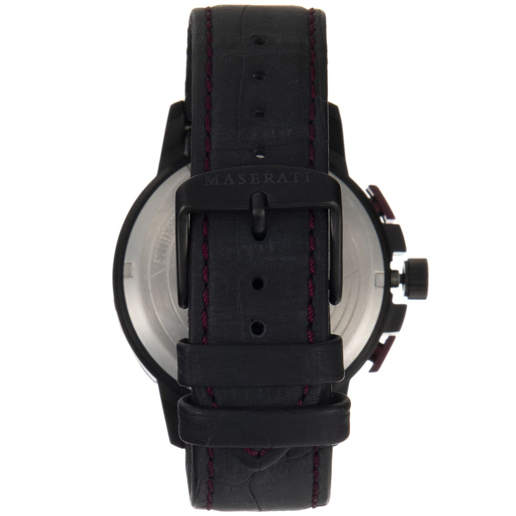 Maserati Ingegno R8871619003 Gunmetal Case Black Dial Leather Men's Watch
