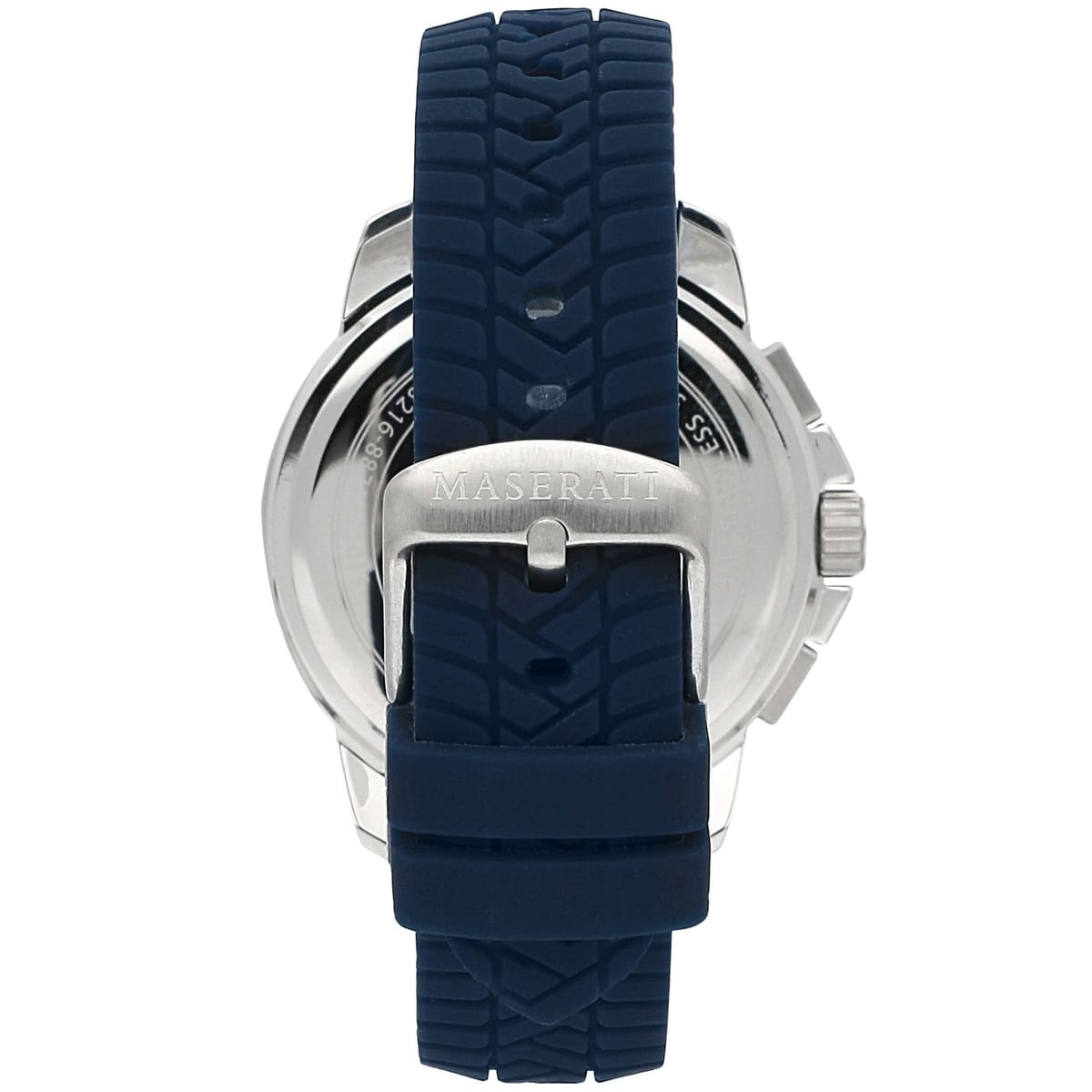 Maserati Successo R8871621013 Silver Dial Blue Rubber Men's Watch