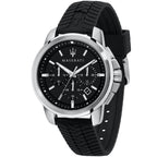 Maserati Successo R8871621014 Black Dial Rubber Men's Watch