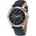 Maserati Circuito R8871627002 Rose Gold Blue Dial Leather Men's Watch