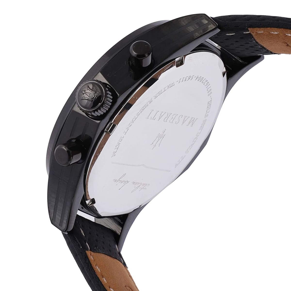 Maserati Circuito R8871627004 All Black Red Stitching Leather Men's Watch