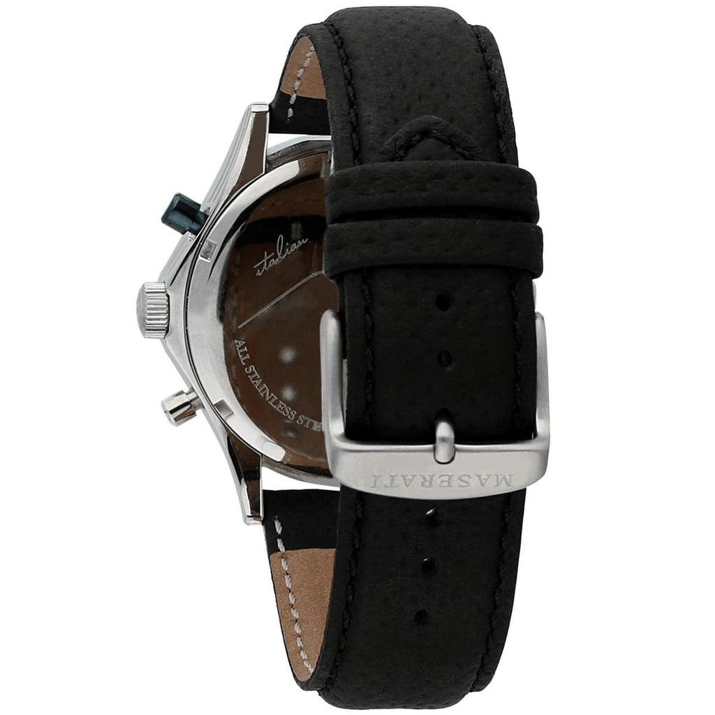 Maserati Circuito R8871627005 Silver Dial Black Leather Men's Watch