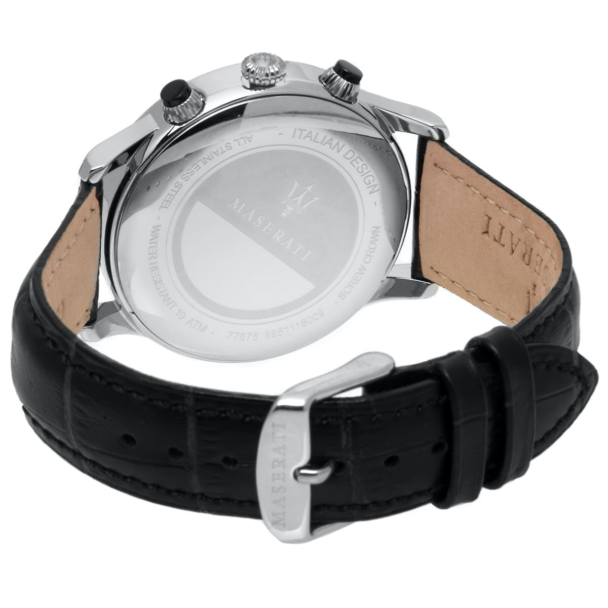 Maserati Ricordo R8871633001 Silver Dial Black Leather Men's Watch