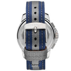 Maserati Royale R8871637001 Silver-Tone Blue Dial Fabric Strap Men's Watch