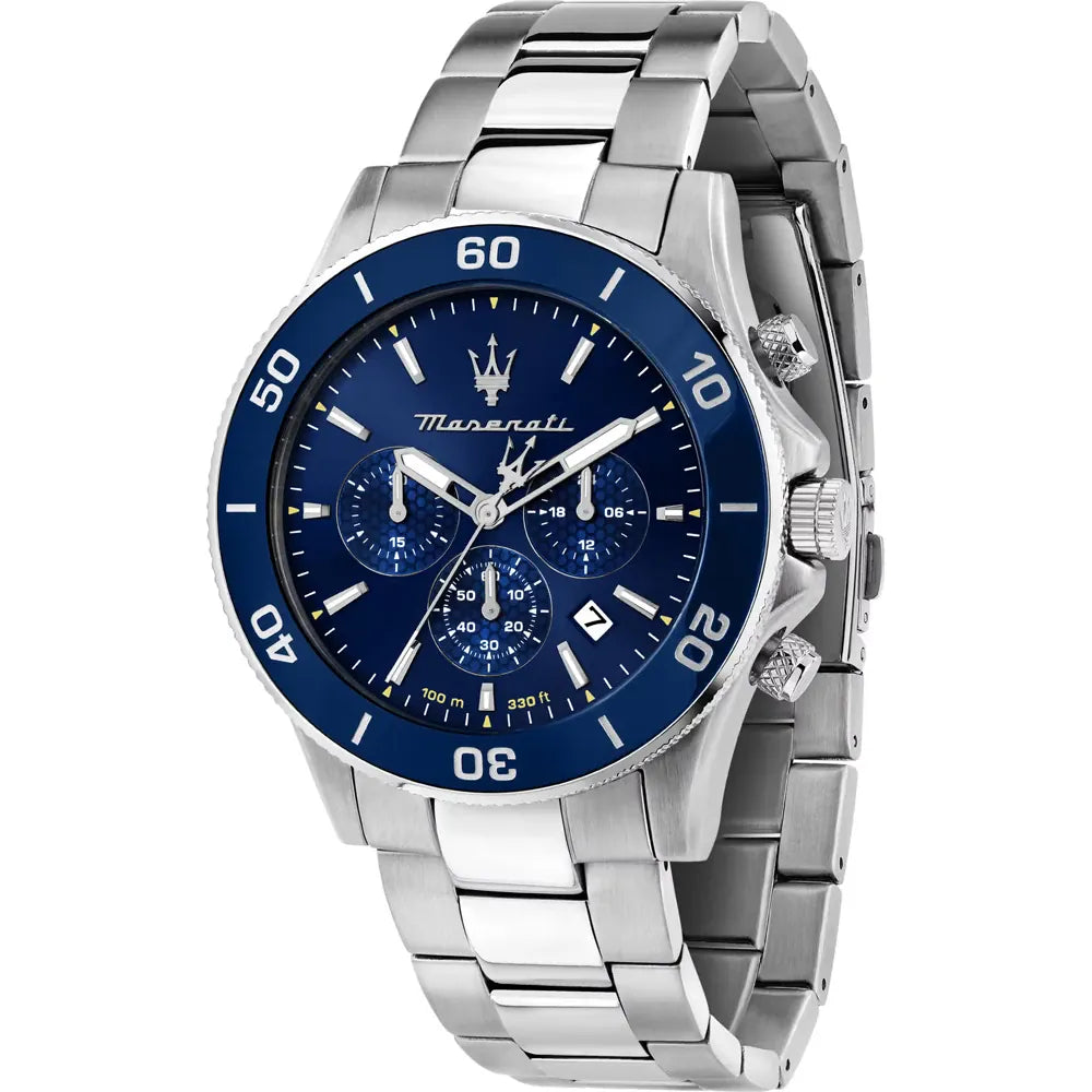 Maserati Competizione R8873600002 Silver-Tone Blue Dial Men's Watch