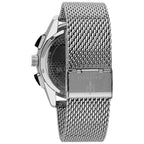 Maserati Traguardo R8873612005 Men's Silver Mesh Strap Black Chronograph Watch