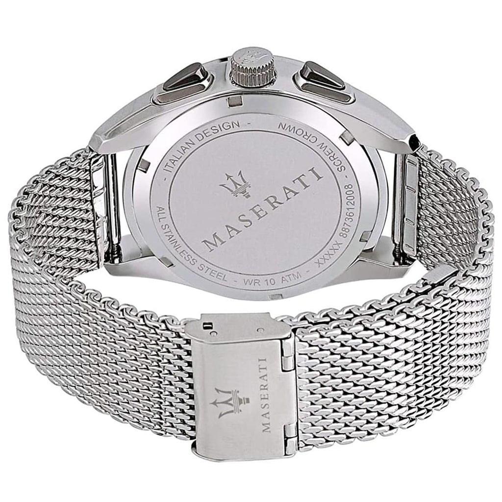 Maserati Traguardo R8873612008 Silver Mesh Gray Racing Dial Men's Watch