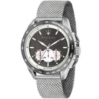 Maserati Traguardo R8873612008 Silver Mesh Gray Racing Dial Men's Watch