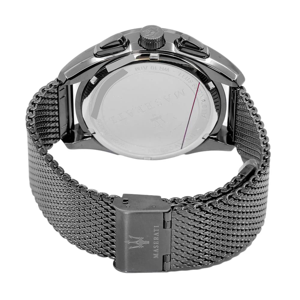 Maserati Traguardo R8873612009 Gunmetal Grey Blue Dial Mesh Men's Watch