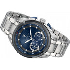 Maserati Traguardo R8873612014 Silver-Tone Blue Dial Men's Watch