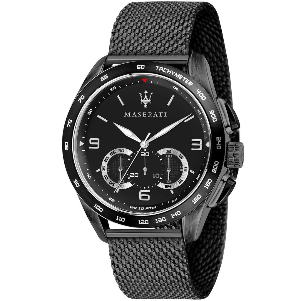 Maserati Traguardo R8873612031 All Black Dial Mesh Men's Watch