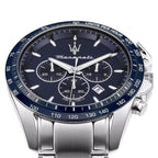 Maserati Traguardo R8873612043 Silver-Tone Blue Dial Men's Watch