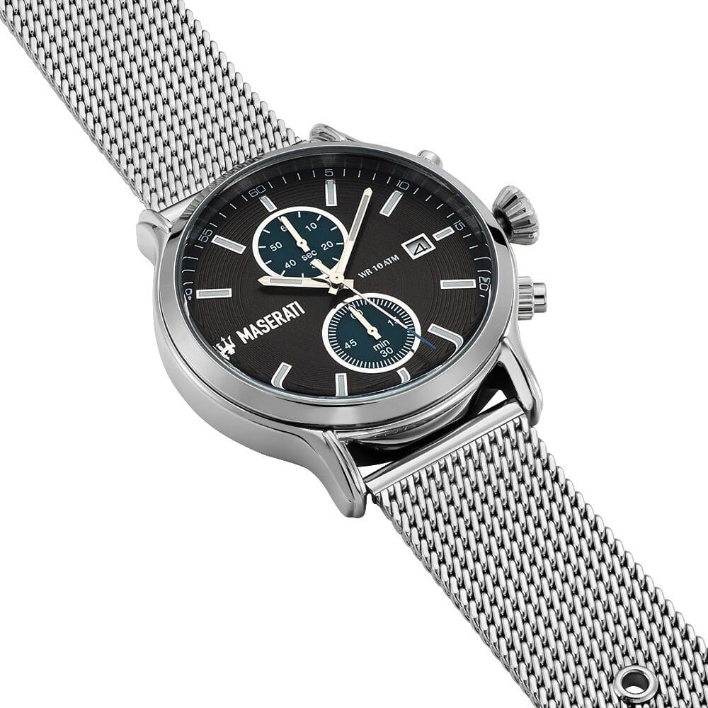 Maserati Epoca R8873618003 Silver-Tone Gray Dial Mesh Men's Watch