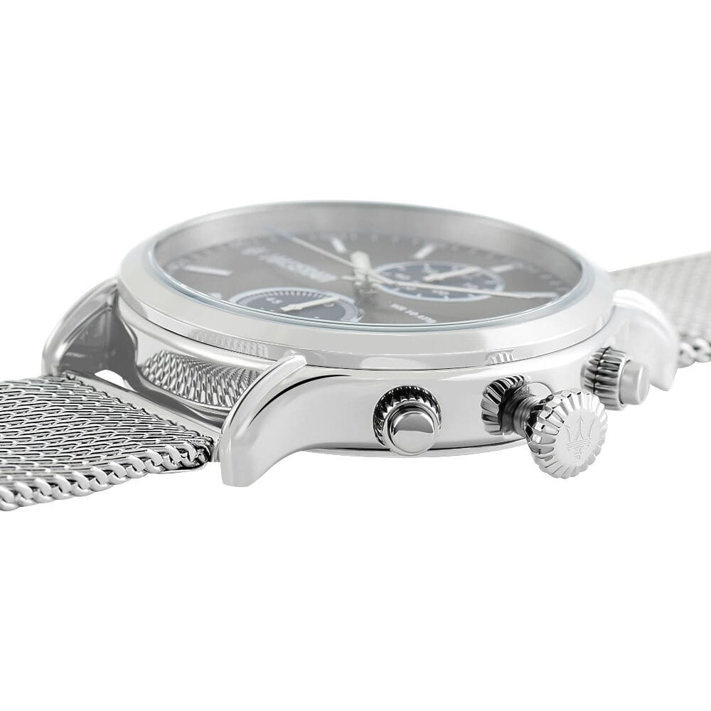 Maserati Epoca R8873618003 Silver-Tone Gray Dial Mesh Men's Watch