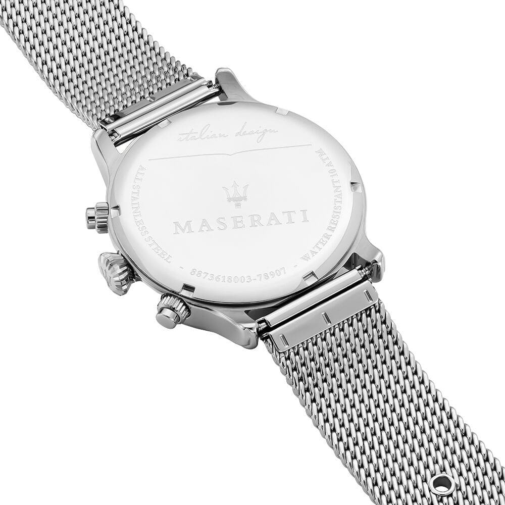Maserati Epoca R8873618003 Silver-Tone Gray Dial Mesh Men's Watch