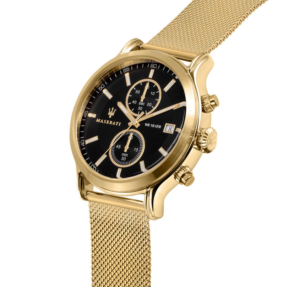 Maserati Epoca R8873618007 All Gold Black Sunray Dial Mesh Men's Watch