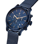 Maserati Epoca R8873618010 All Blue Rose Gold Accents Mesh Men's Watch