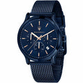 Maserati Epoca R8873618010 All Blue Rose Gold Accents Mesh Men's Watch