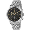 Maserati Epoca R8873618017 Silver Jubilee Bracelet Black & Gold Dial Watch