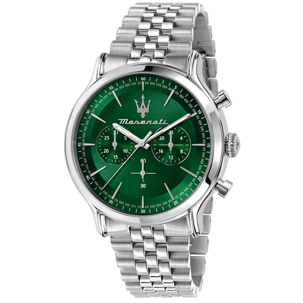 Maserati Epoca R8873618033 Silver Jubilee Green Sunray Dial Men's Watch