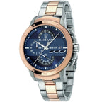 Maserati Ingegno R8873619002 Two-Tone Rose Gold Blue Dial Men's Watch