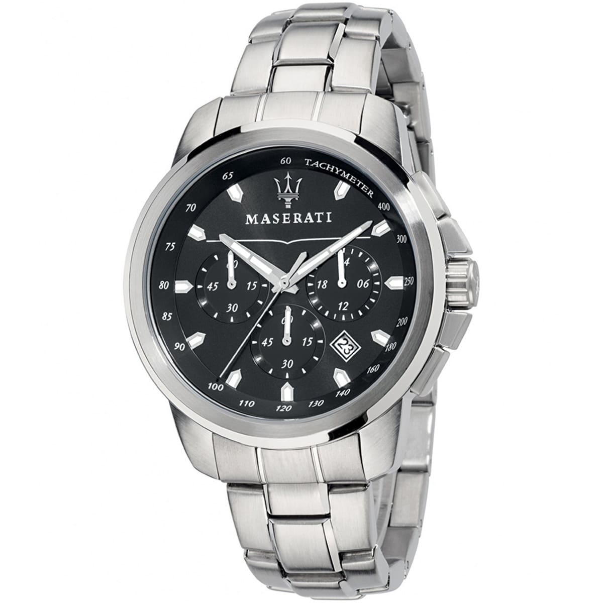 Maserati Successo R8873621001 Silver-Tone Black Dial Men's Watch