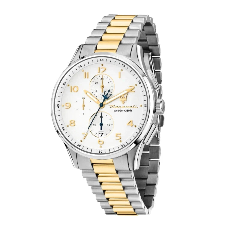 Maserati Sorpasso R8873624003 Two-Tone Gold White Dial Men's Watch