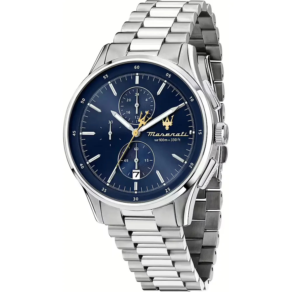 Maserati Sorpasso R8873624004 Silver-Tone Blue Sunray Dial Men's Watch