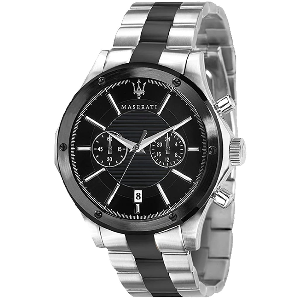 Maserati Circuito R8873627003 Silver & Black Dial Two-Tone Men's Watch