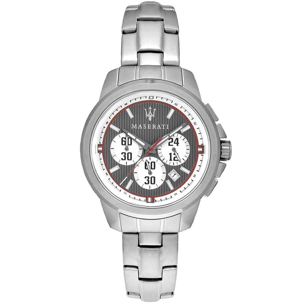 Maserati Royale R8873637003 Silver Gray Striped Dial Chronograph Men's Watch
