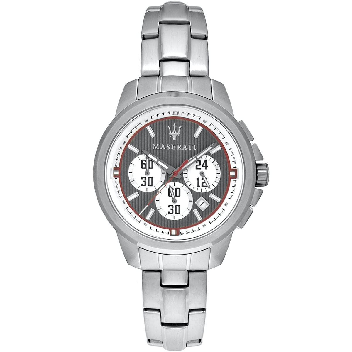 Maserati Royale R8873637003 Silver Gray Striped Dial Chronograph Men's Watch