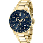 Maserati Sfida R8873640008 Gold Metal Blue Racing Dial Men's Watch