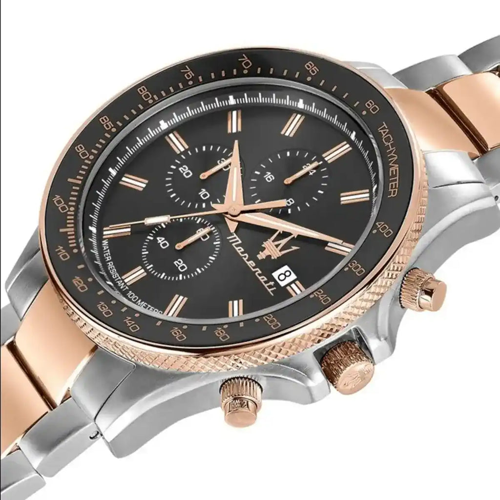 Maserati Sfida R8873640014 Two-Tone Rose Gold Grey Dial Men's Watch