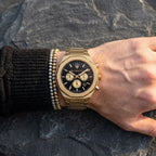 Maserati Stile Chronograph R8873642001 Full Gold Black Dial Men's Watch