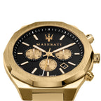 Maserati Stile Chronograph R8873642001 Full Gold Black Dial Men's Watch