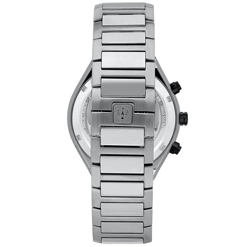 Maserati Stile R8873642004 Silver-Tone Black Textured Dial Men's Watch