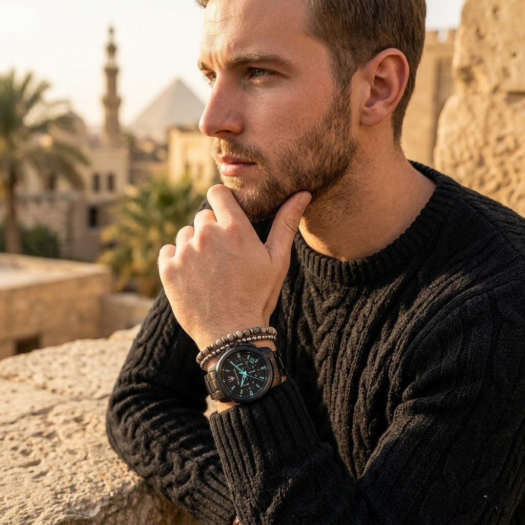 ساعة مازيراتي سوتشيسو أكوا إيديشن R8873644004 تيفاني رجالي، سوداء بالكامل