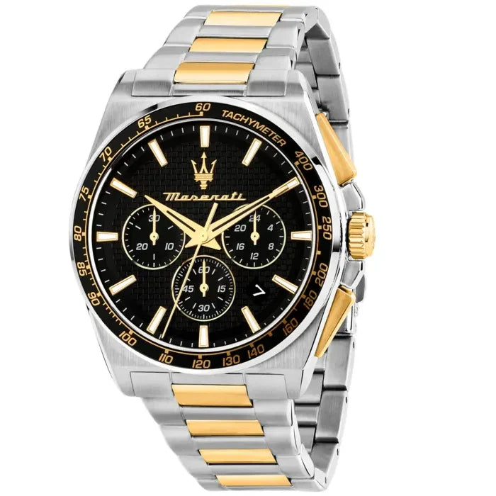 Maserati Velocita R8873652003 Two-Tone Gold Black Dial Men's Watch