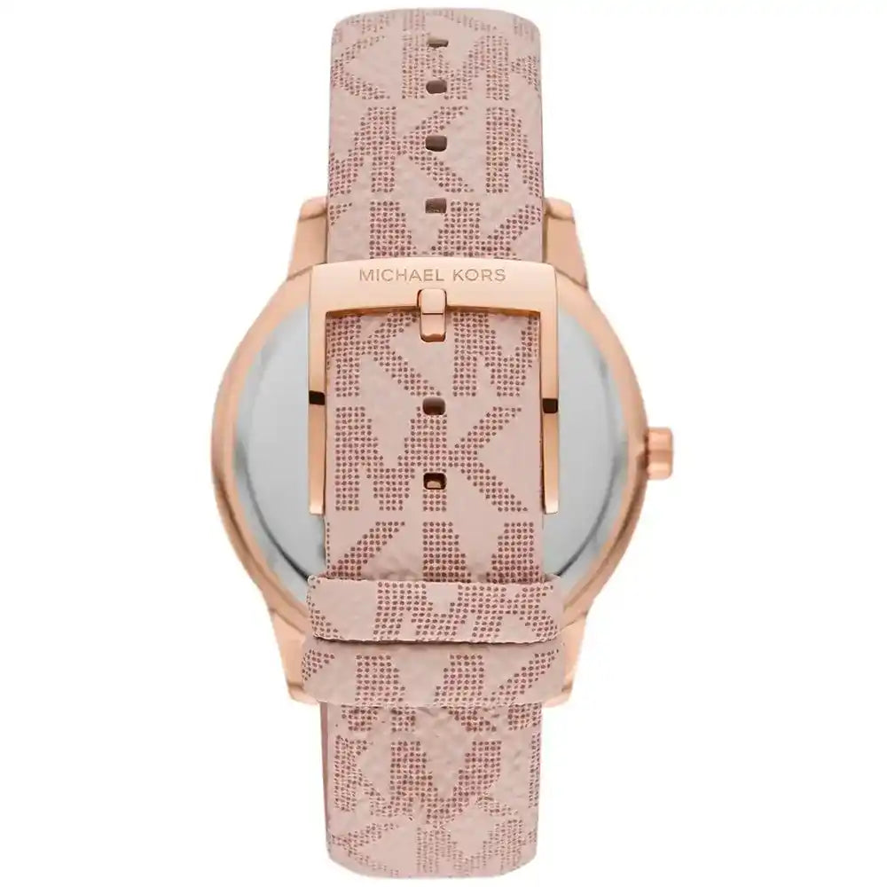 Michael Kors Tibby MK2955 Rose Gold Watch with Pink MK Logo Strap