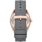 Michael Kors Janelle MK7314 Rose Gold Watch with Grey Silicone Strap