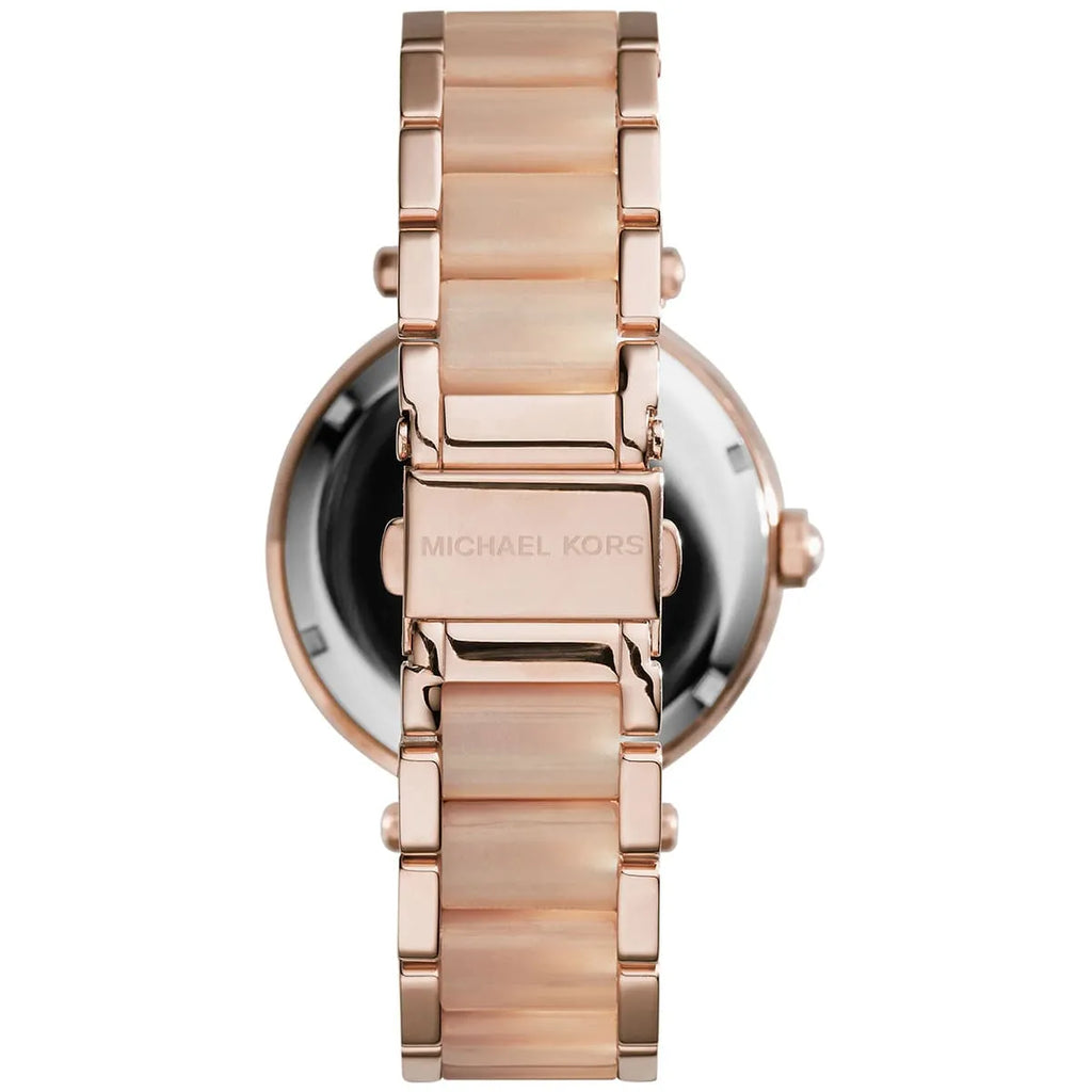 Michael Kors Parker MK6176 Rose Gold Watch with Blush Pink Acetate Links