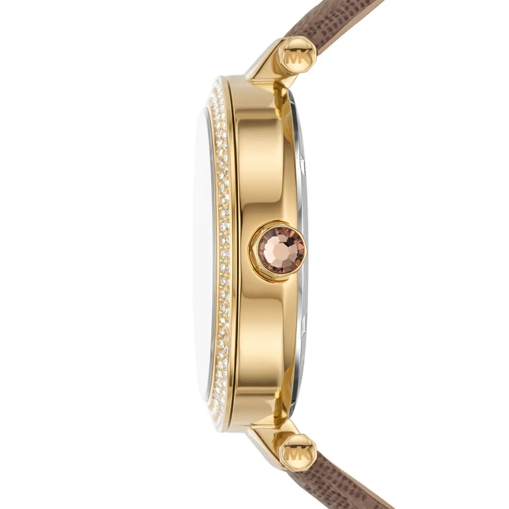Michael Kors Liliane MK2973 Gold Watch with Yellow MK Logo Strap