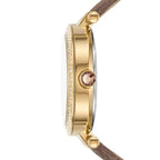 Michael Kors Liliane MK2973 Gold Watch with Yellow MK Logo Strap