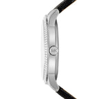 Michael Kors Tibby MK2976 Silver-Tone Watch with Black MK Logo Strap